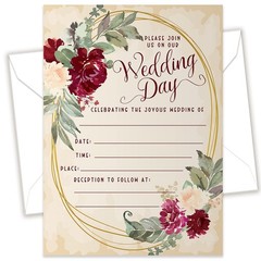Lone Star Art Winter, Spring, Summer Wedding with 25 5×7, Burgundy Roses