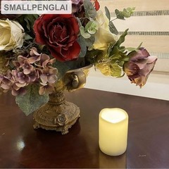 Waterproof Outdoor Flameless Pillar Candles with Timer White-3″x4″-Timed-2 Pack