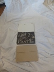 Gartner Studios Thank You Cards Mr. & Mrs. Black White Brown with Envelopes