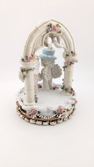 Vintage Dreamsicles Wedding Cake Topper Pastel Floral ‘Kristin’