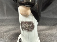 Vintage Lefton Porcelain Groom man in tuxedo pinstripe pants spaghetti hair 941