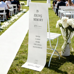 Reserved Wedding Chair Sign Banner, in Loving Memory Reserved Signs for Wedding
