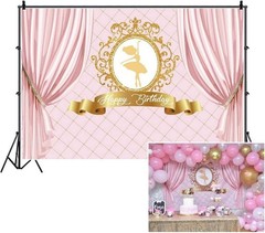 Polyester 7x5ft Ballerina Birthday Backdrop Party Decorations Princess Party …