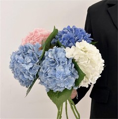3pcs Hydrangea，Artificial Hydrangea Flowers，Latex Real Touch Hydra