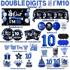 10th Birthday Decorations for Boys,152pcs 10 Year Old Birthday Decorations Do…