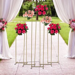 5 pcs Floral Stands Wedding Square Iron Tube Steel For Parties Wedding Scenes