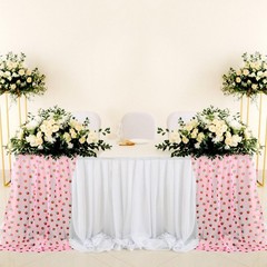Windkream 8 Pcs 29 X70 Inch Strawberry Shiny Glitter 29 x 70 inches, Pink