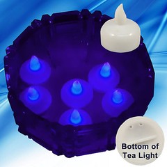 NEW 24 Purple Led Floating Floral Tea Light Candle for Wedding Centerpiece Decor
