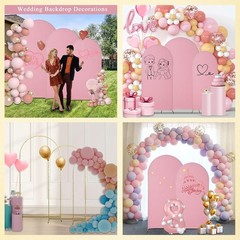 Versatile Gold Metal Wedding Arch 7.2×3.9FT – Perfect for Indoor/Outdoor Events