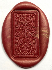 Intricate Flourish in Frame – Rectangular Wax Seal Stamp Head, Gorgeous Design!