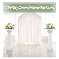 2x Roman Pillar Greek Column Statue Wedding Pedestal Stand Scenery Decoration