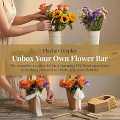 43 Pcs Bridal Shower Flower Bar Supplies – Make Your Own Bouquet – White02