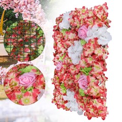 6pcs Artificial Flower Wall Panel Wedding Party Backdrop Plant Wall Decoration