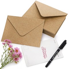 Nicunom 150 Pack Kraft Envelopes, 4 x 6 Inch Brown 4.7 x 6.3 inchs,