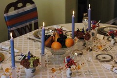 Chair Sash Ensembles Cream, Blue & Orange, Variety -Check details, Pre-tied