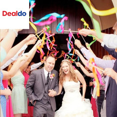 100 Pieces Multi-Color Ribbon Wands Streamers Sticks with Gold Bell, Chromatic S