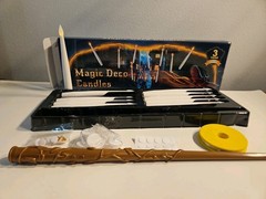 Harry Potter 10 LED Flameless Floating Candles Magic Wand Remote Halloween Decor