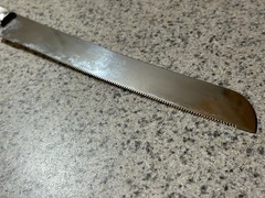 Pearly Handle Wedding Cake Knife Stainless Steel Japan Serrated 13” L