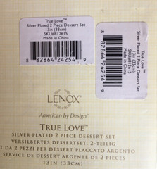 Lenox True Love 2-pc Silverplated Dessert Set