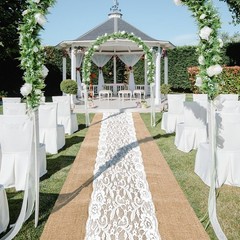 Preboun 3ft x 100 ft Natural Burlap Wedding Runner Aisle Outdoor for Wedding …