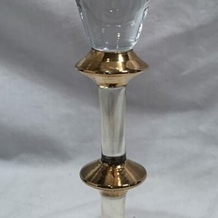 2 Wedding Champagne Toasting Flute Glasses with Gold Access Bling Stems 9″ tall