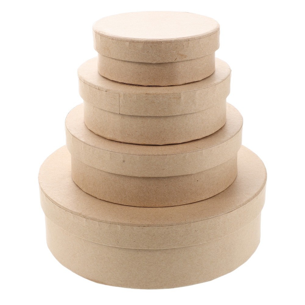 4 Pcs Cardboard Bracelet Boxes Small Paper Packaging Empty Decorative Keepsake
