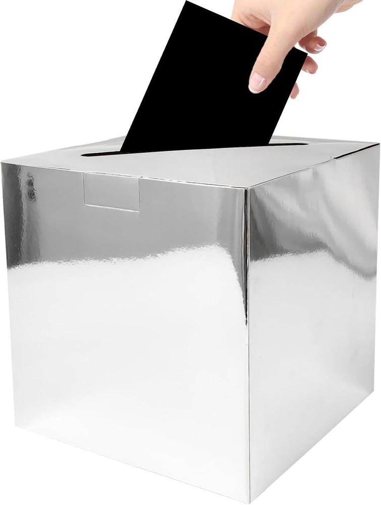 SietDESEO Silver Card Box Wedding 7.8 X X INCH,