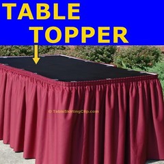 PREMIUM POLYESTER LINEN TABLE SKIRTING TOPPERS – TABLE TOPPER FOR TABLE SKIRTS