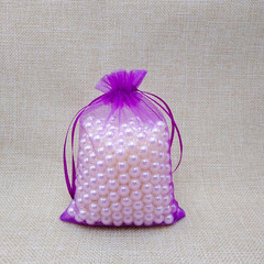 4×6 Inch Organza Gift Bags with Drawstring for Jewelry,Candy,100 Pcs Purple Sach