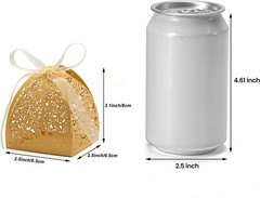 Luxurious Gold Rose Favor Boxes, Pack of 100 – 2.5×2.5×3.1 – For Events & Gifts