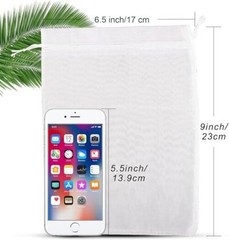 50PCS Organza Bags 6×9 Large Gift Bags for Candy 1 Count (Pack of 50) White