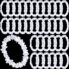 LED Light Up Hawaiian Leis – 24 White Flower Necklaces