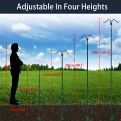Outdoor Indoor String Light Pole 2 Pack For Deck Garden Holiday Party Wedding US