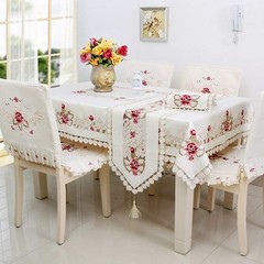 LeLehome 15 Inch X 58 Flowers Table Runner 15″ X 58″, White Leaves