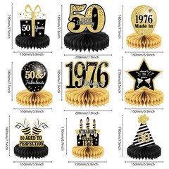 9PCS 50th Birthday decorations birthday Centerpieces for
