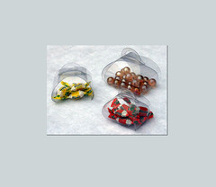 50 pc 2-11/16×1-3/4×2-1/4″ Clear Plastic Square Favor Box PVC Medium w/Handle