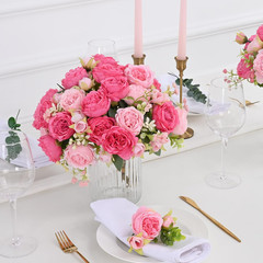 2 Packs Peonies Artificial Flowers, Mixed Pink Artificial Peonies, Silk Peonies