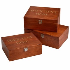 Personalized Wooden Keepsake Box Custom Engraved Memory Storage Gift