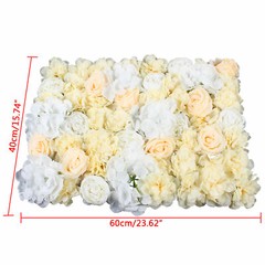 12Pcs Artificial Flower Wall Panel Rose Hydrangea Wedding Party Venue Decor