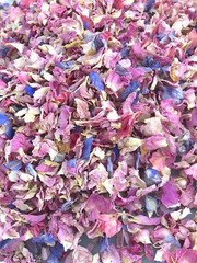 50 Guests Biodegradable Wedding Confetti Pink Ivory Rose Mix Petals Dried Flower