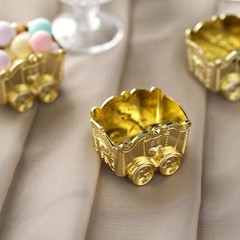 GOLD 12 Metallic Mini Chariot Wedding Favor Boxes GIFT HOLDERS Party Decorations