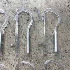 Lot Of 12 Plastic Pew Clips Flower Bow Ect Holders Wedding Decorations Supplies
