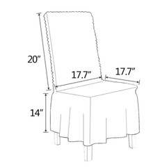 1/2/4/6pcs Stretch Elastic Dining Room Chair Covers Spandex Slipcover with Skirt