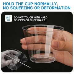 9 oz Clear Plastic Cups 100 packs, Disposable Plastic clear 9 oz 100 pack