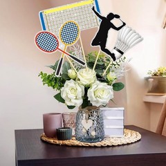 Set of 16,Badminton Theme Centerpiece Sticks,Boy Kid Birthday Table Toppers,B…