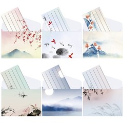 Geyee 200 Pieces Watercolor Stationary Paper and Envelopes Include 100 berry