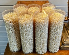 Beaded Faux Pearls Garlands Off White 38.5 ft Total Wedding Decor 5.5 Ft Each