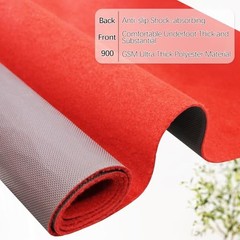 900 GSM Extra Thick 3×10 ft Red Carpet Runner for Partys, Polyester Aisle Rug