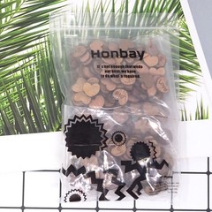 Honbay 300PCS Tiny Wooden Love Hearts Confetti Rustic Heart Wedding Table Scatte