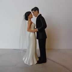 New Bride and Groom Wedding Cake Topper Figure Man Woman Couple Decoration Set